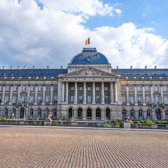 Royal Palace of Brussels at daylight. Belgium landmarks
